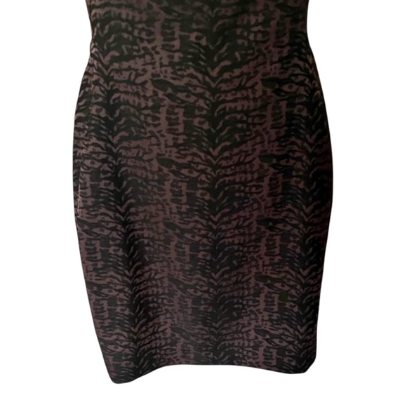 Maggy London Black and Brown Textured Ruffle Sleeveless Mini Dress Size 8 - Picture 6 of 8